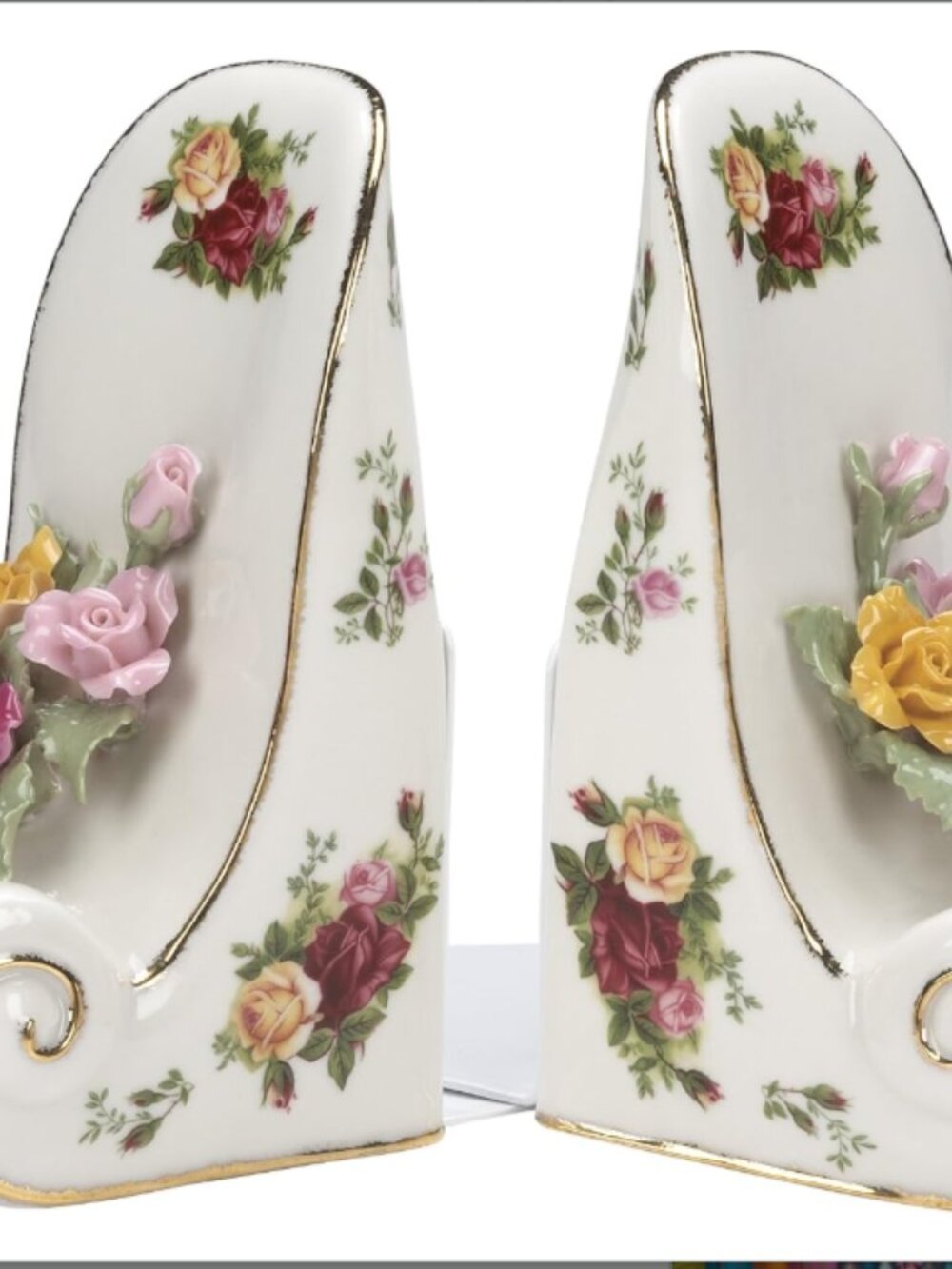 Royal Doulton-Royal Albert Old Country Roses Bookends